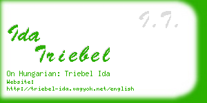 ida triebel business card